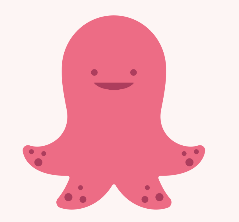 Pink octopus mark